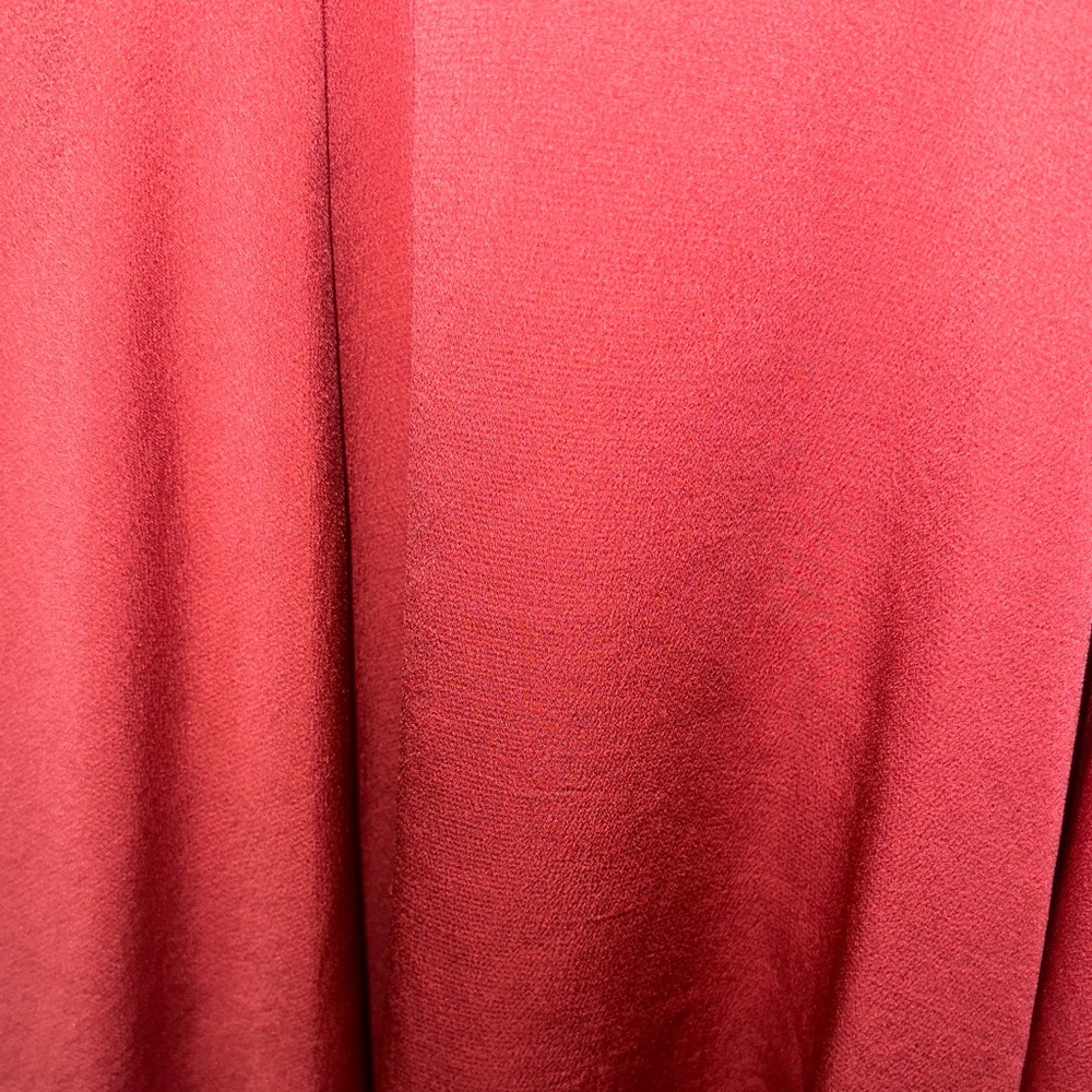 Express Coral Red V-Neck Dress - Picture 4 of 7